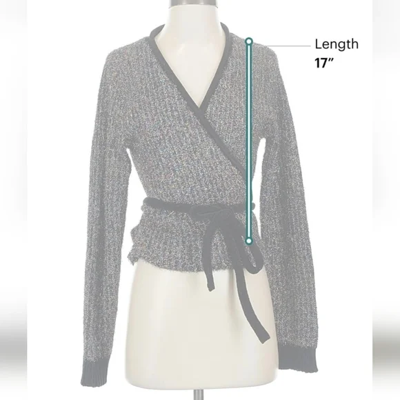 Multicolor Sparkle Wrap Sweater - Picture 6 of 10